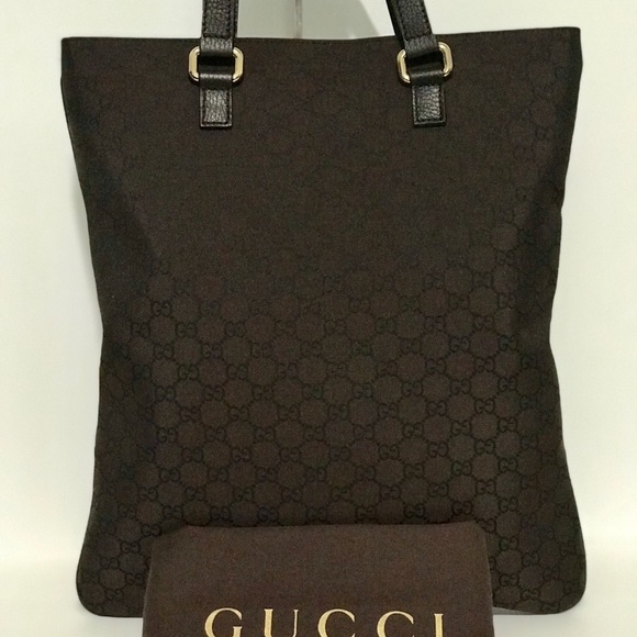 Gucci Handbags - Authentic Gucci Brown Denim GG Guccissima Tote Sac
